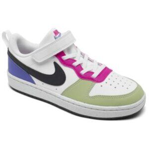 Girls Nike Court Borough Low Recraft Adjustable Strap Casual Sneakers SZ 1